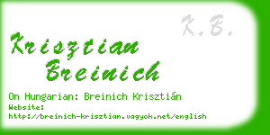 krisztian breinich business card